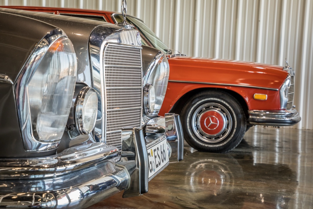 Classic Mercedes vehicles at German Auto Tech